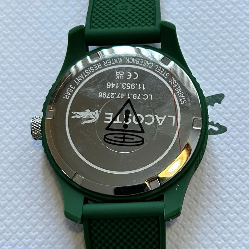 Lacoste Watch 43mm Green Face & Green Silicone Band